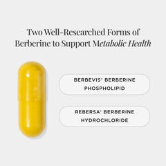JSHealth Berberine+ capsules close-up highlighting vegan, gluten-free, non-GMO formulation.