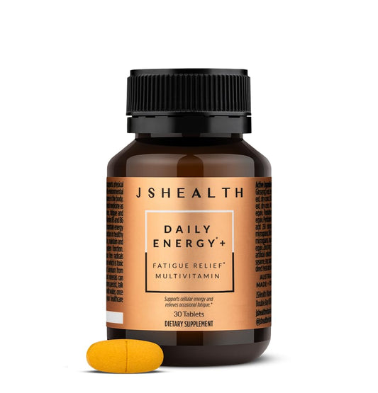 JSHealth Daily Energy bottle with capsules for steady energy support