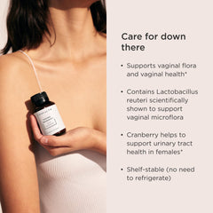 JSHealth Vaginal Probiotic cranberry-dosage image highlighting urinary comfort support.