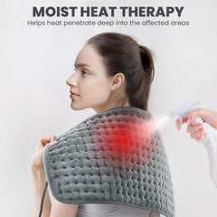 Jubeoyey heating pad back delivers broad warmth to ease back discomfort.