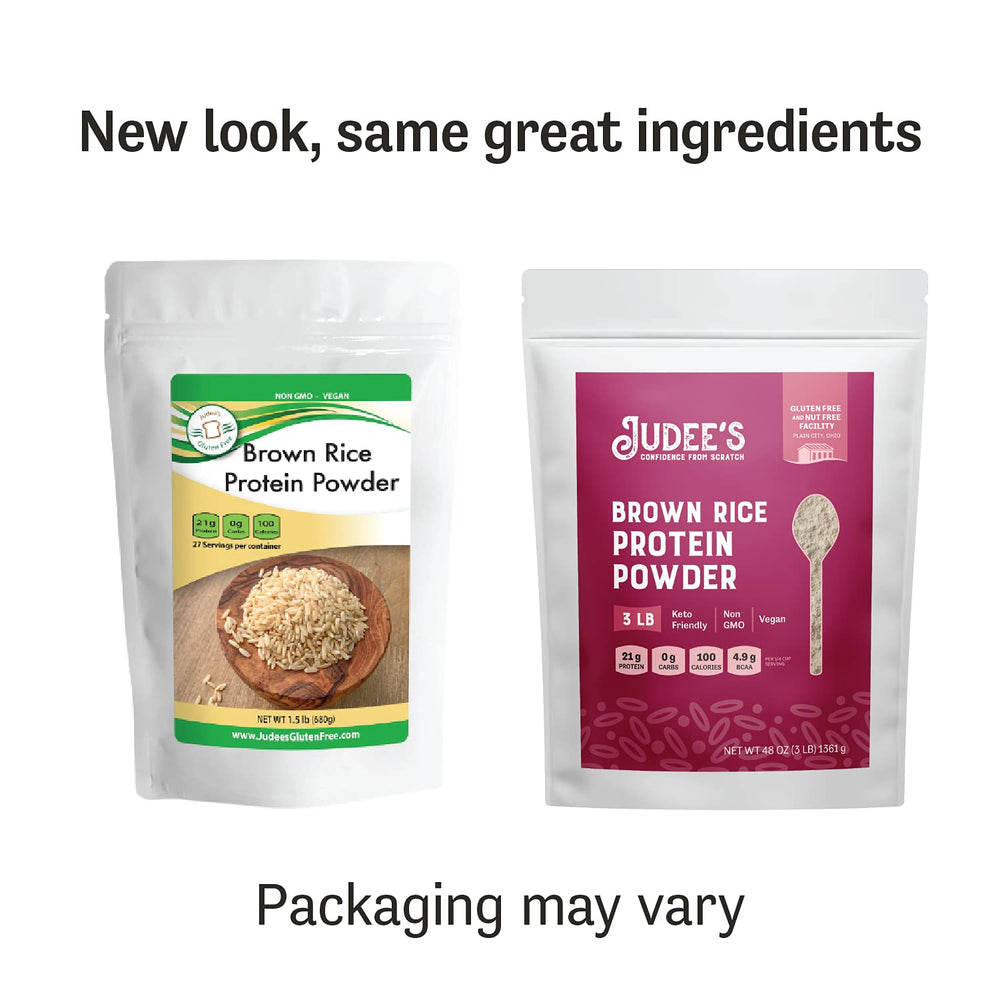 Judee's protein powder closeup texture suitable for keto and savory recipes.