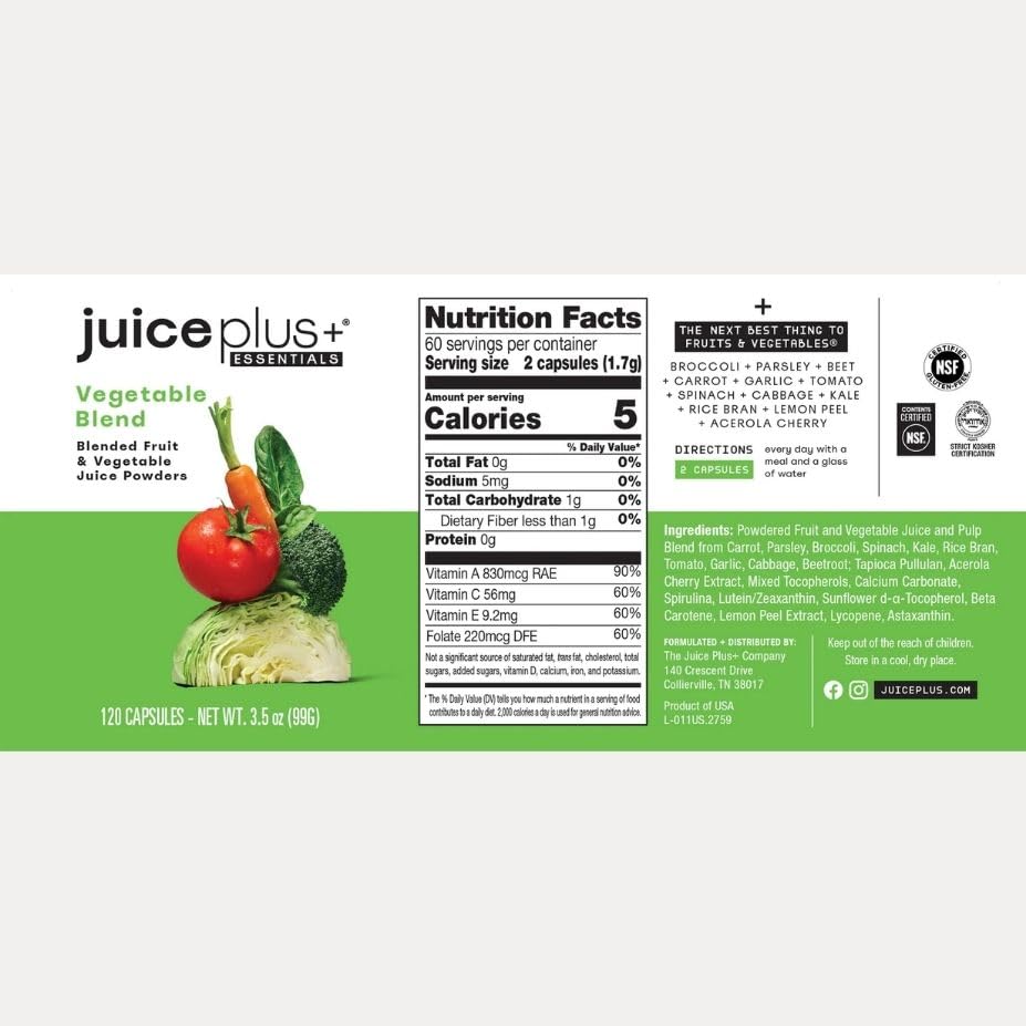 Juice Plus+ bottle with fruits and berries conveys wholesome wellness habit