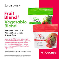 Serving suggestion for kids: Juice Plus+ chews from the fruit and veggie blend for a kid-friendly daily boost.