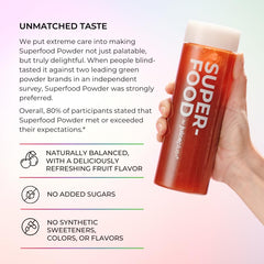 Juice Plus+ single-serve stick dissolving in water for quick refreshment.