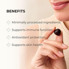 Close-up of Juice Plus+ vegan soft chews for daily snacking.