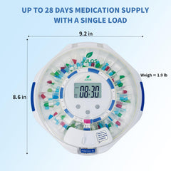 JULOS locking-cover pill dispenser with two keys for added safety and access control.