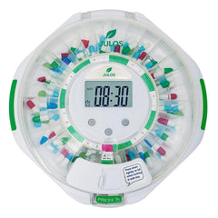 JULOS 28-day pill dispenser front view for easy daily planning