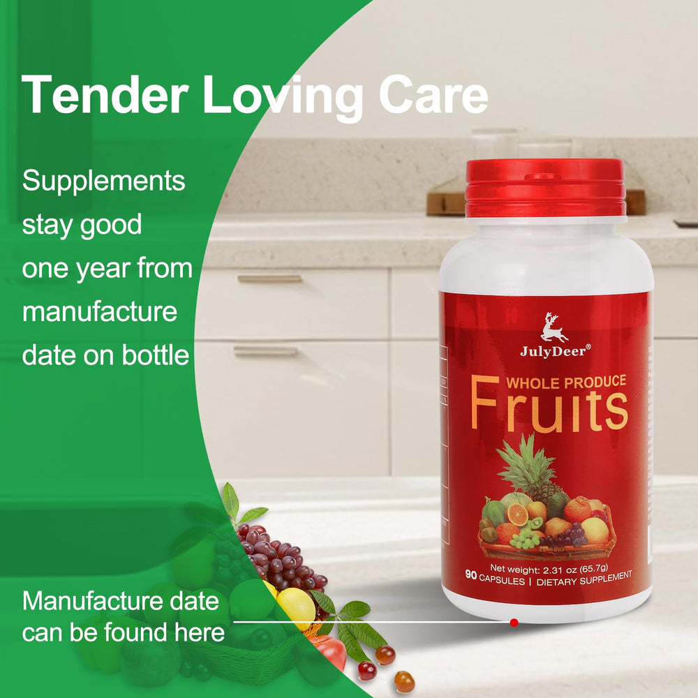 JulyDeer vitamin mineral probiotic enzymes label detail communicates transparency.