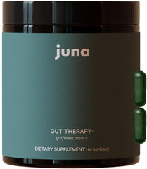 Juna Gut Therapy bottle label shows clean design for easy daily use.