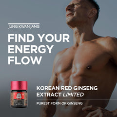 Jung Kwan Jang 100g jar close-up highlighting quality and purity.