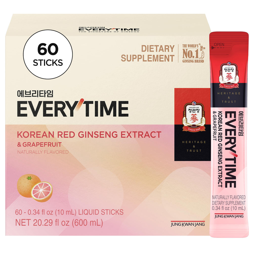 Jung Kwan Jang Everytime red ginseng stick bottle for daily energy.