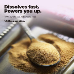 Close-up of JungKwanJang powder texture and potency.