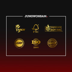JUNGWONSAM GMP HACCP and FSC certifications visual.