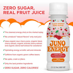 JUNO Energy Shot cherry flavor profile conveys bold, refreshing taste
