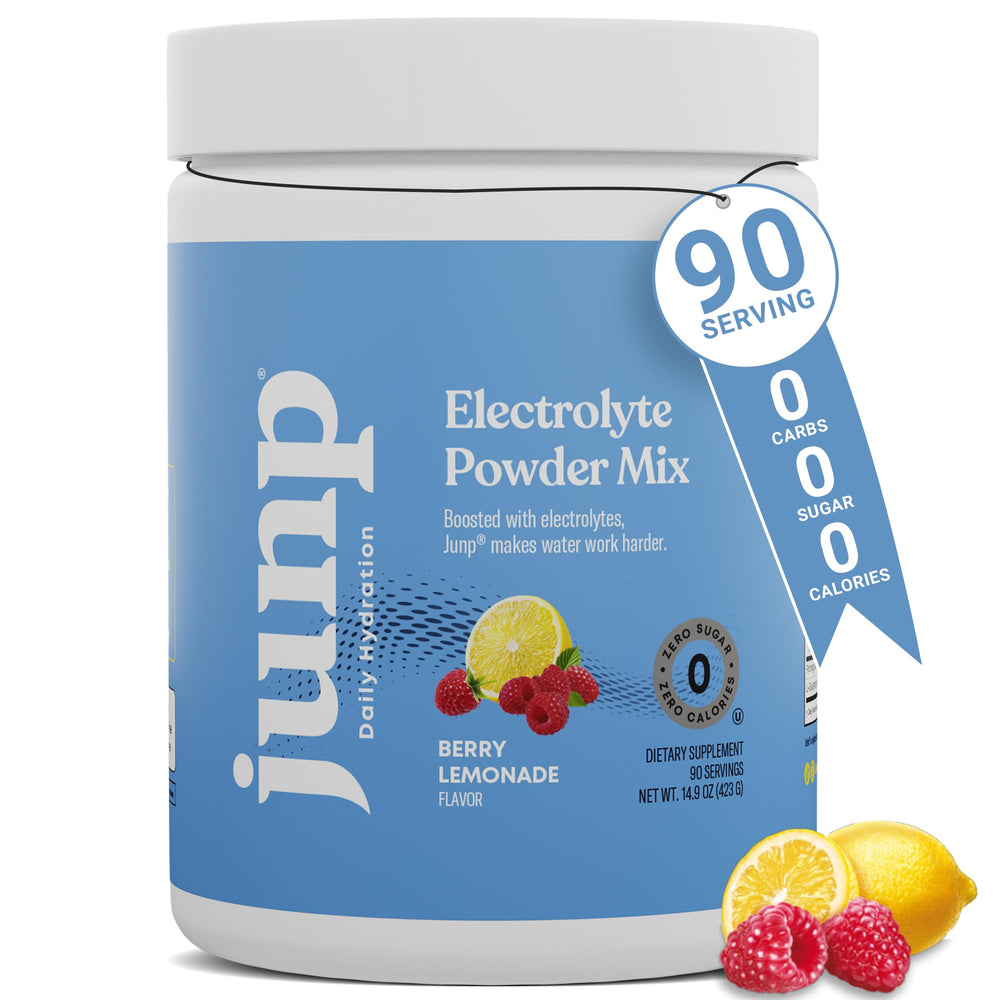 JUNP electrolytes berry lemonade tub for sugar-free hydration and keto-friendly use