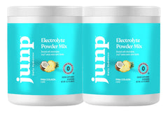 JUNP electrolytes pina colada tub on shelf for hydration