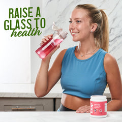 JUNP Lemonade electrolytes on kitchen counter ready for quick hydration