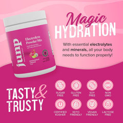 JUNP travel-size packet ready for on-the-go electrolyte hydration.