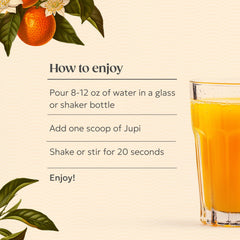 Jupi Hydration & Wellness citrus splash displaying refreshing on-the-go flavor.