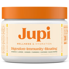 Jupi Hydration & Wellness bottle with turmeric-ginger shot for daily immune support.