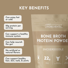 JUST INGREDIENTS label emphasizes real food ingredients and absence of gums or artificial flavors