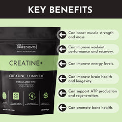 Just Ingredients Creatine Monohydrate powder with clean, filler-free ingredients for daily use.