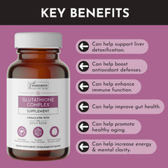 JUST INGREDIENTS Glutathione Complex packaging scene conveys clean non-GMO quality