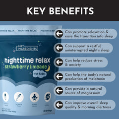 JUST INGREDIENTS Gluten-free and dairy-free label on the night-time drink mix