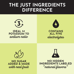 Just Ingredients Lemon Lime Electrolytes real fruit extracts deliver citrus flavor.