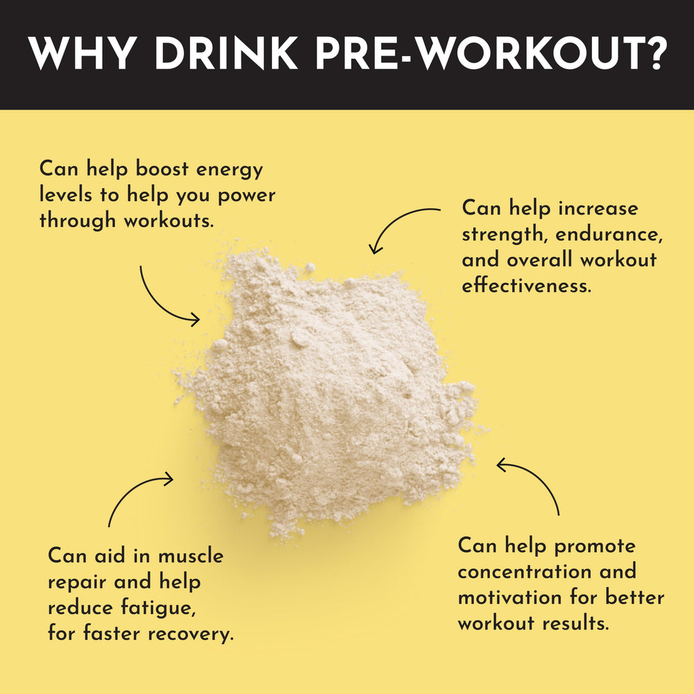 JUST INGREDIENTS Pre-Workout Tropical Paradise iced drink ready to refresh during workouts.