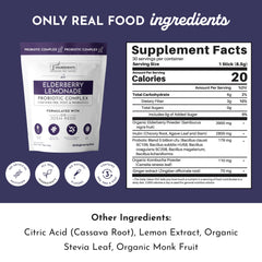 JUST INGREDIENTS probiotic sticks bottle highlights 5B CFU per serving.