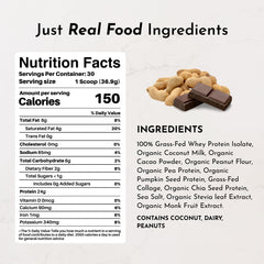 JUST INGREDIENTS protein powder scoop ready-to-measure for convenient servings