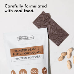 Shaker cup with JUST INGREDIENTS protein powder for post-workout recovery shake