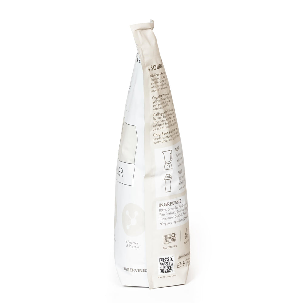 JUST INGREDIENTS Vanilla Bean Protein Label highlights complete ingredient list.