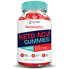 Ketosophy Keto ACV Gummies close-up reveals chewy texture