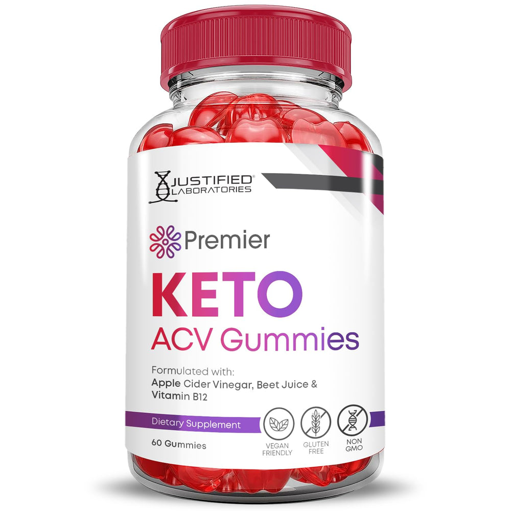 Justified Laboratories Premier Keto ACV Gummies, sabor delicioso para snack saludable