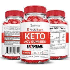 Justified Laboratories Rapid Lean Keto ACV Gummies easy-dispense packaging for daily use