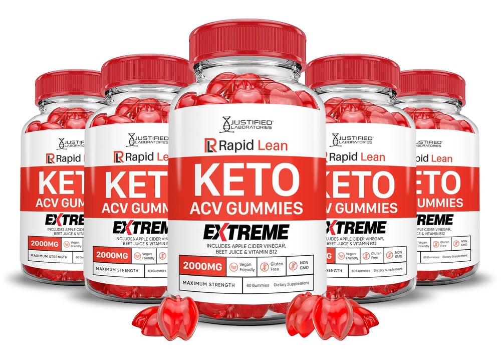 Justified Laboratories Rapid Lean Keto ACV Gummies pack front, tasty daily health option