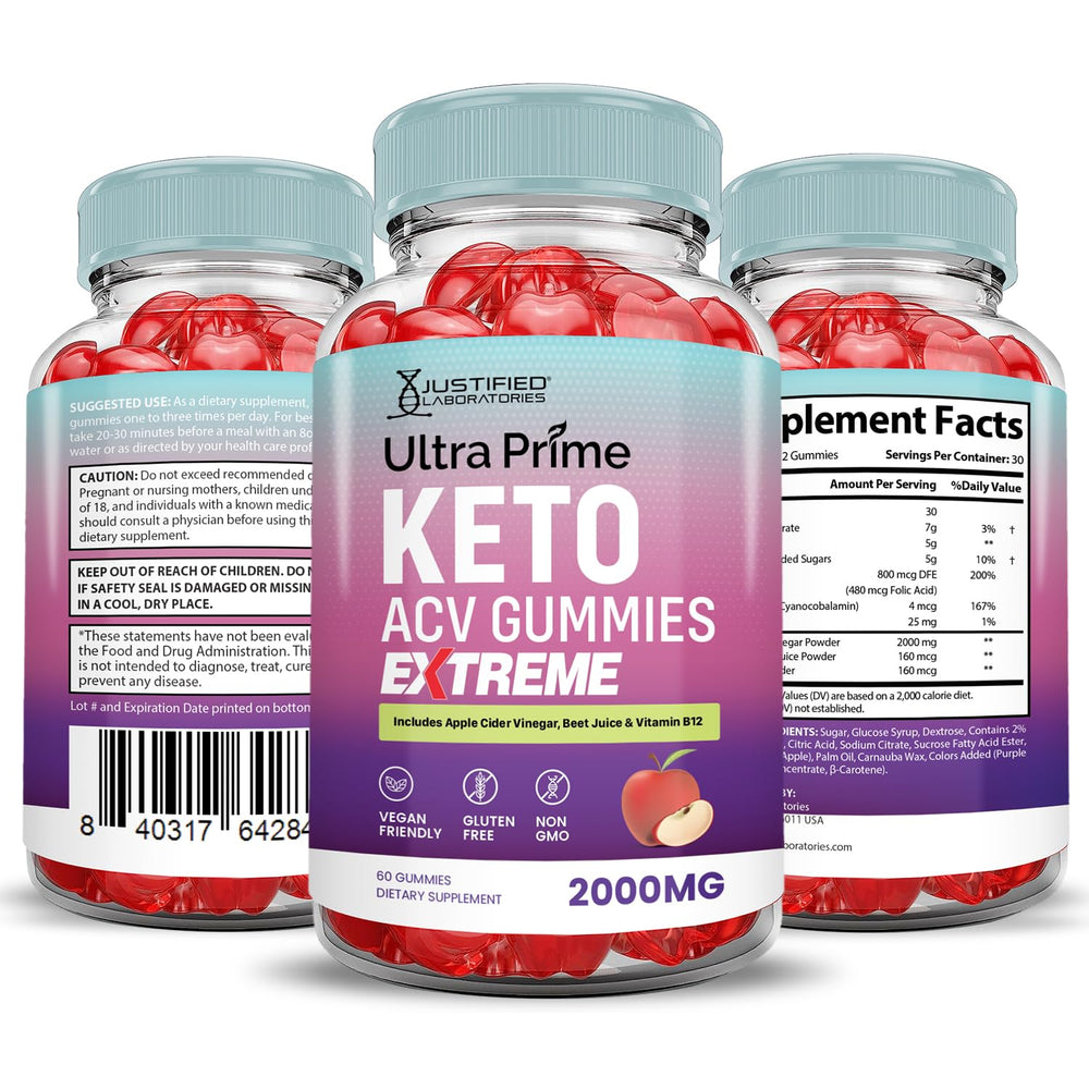 Justified Laboratories Ultra Prime Keto ACV Gummies suggested daily routine for keto-friendly snacking.
