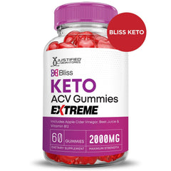 Justified Laboratories Bliss Keto Gummies with vitamin B12 and folate for daily nutrition