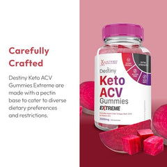 Justified Laboratories Destiny Keto ACV Gummies en estuche, opción conveniente para llevar