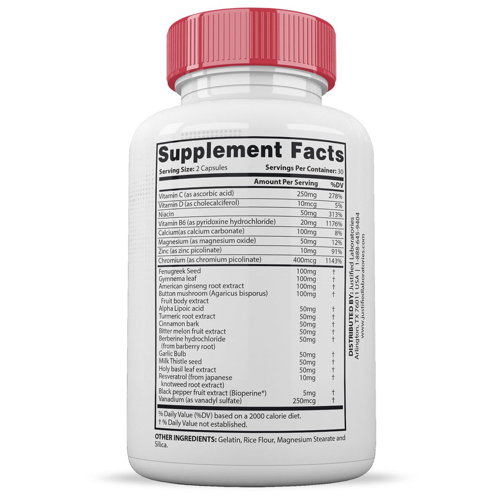 Justified Laboratories Gluco Renu Extreme packaging branded for easy identification.