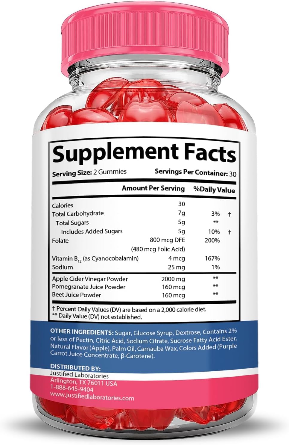 Justified Laboratories Liberty Bites Keto ACV Gummies pouch showcases convenient on-the-go nutrition.