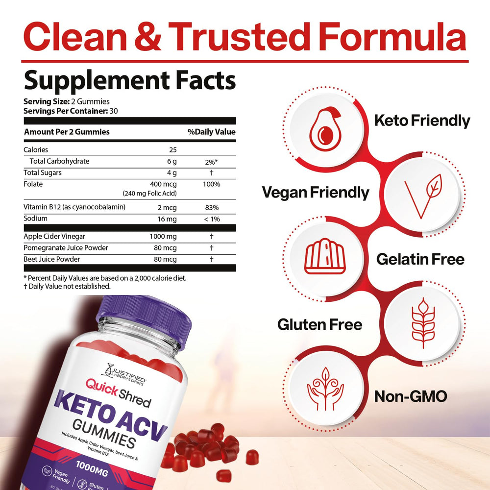 Justified Laboratories vegan, non-GMO, gluten-free gummies with gluten-free label.