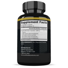 Justified Laboratories Vigor Now Max capsules, compact bottle perfect for on-the-go routines.