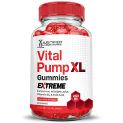 Justified Laboratories Vital Pump XL 2000mg gummies with B12 promoting daily nutrition