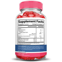Justified Laboratories Liberty Bites Keto ACV Gummies label highlights pomegranate beet juice powder.
