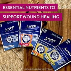 Juven powder scoop used, illustrating easy daily dosing