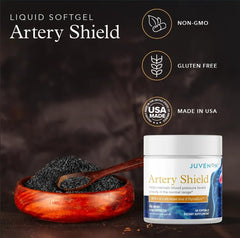 Juvenon Artery Shield pour scene shows easy intake as part of a routine.