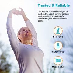 Natural lighting on bottle communicates purity and reliable quality.